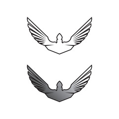 Falcon Wings Logo Template vector icon logo design app