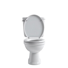Modern White Toilet Design with Open Lid Against Plain Background for Bathroom Renovation or Interior Decor Projects