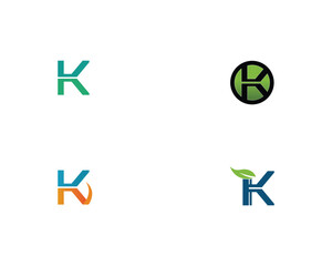 k letter k logo design and vector