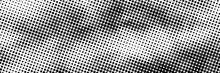 Halftone gradient. Dotted gradient, smooth dots spraying and halftones dot background seamless horizontal geometric pattern vector template set. modern vector ilustration