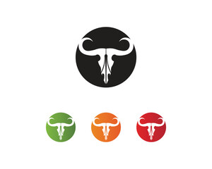 Fototapeta premium Bull horn logo and symbols template icons app