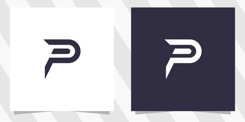 letter p logo design vector