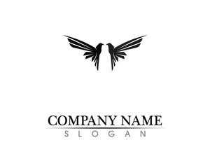 Falcon Wing Logo Template vector icon design
