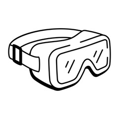 A hand drawn style icon showing vr headset

