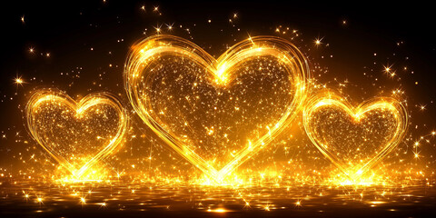 Fototapeta premium Heart illustration for Valentine’s Day and wedding banners