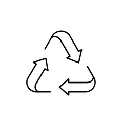 Recycling symbol in minimalist line art design  