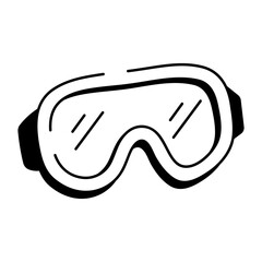 A sketchy style icon showing vr glasses
