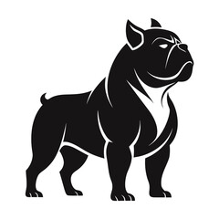 Obraz premium Minimalist Bulldog Silhouette Artwork 