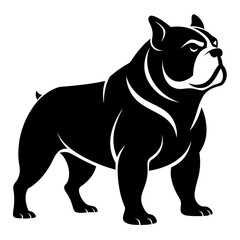 Obraz premium Bold Bulldog Silhouette Vector for Pet Lovers and Designers