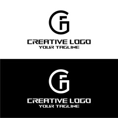creative letter logo gf design vector