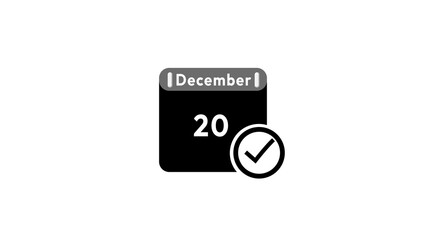 Calendar icon illustration. Calendar date symbol. Schedule calendar with check mark icon.