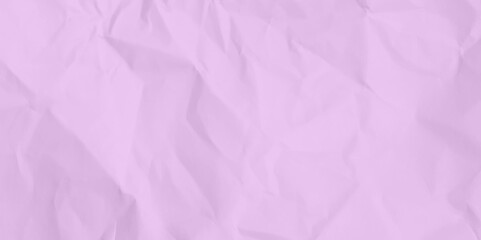 Obraz premium Pink clean crumpled paper background. Horizontal crumpled empty paper template for posters and banners. Vector illustration