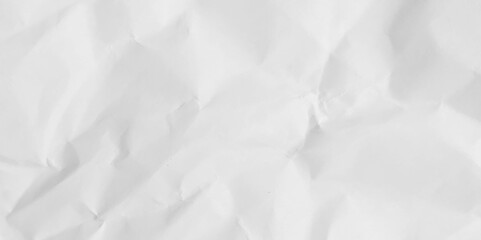 White clean crumpled paper background. Horizontal crumpled empty paper template for posters and banners. Vector illustration