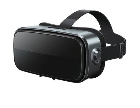 Modern virtual reality headset with sleek design and adjustable strap isolated on transparent background