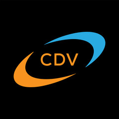 Dynamic Tech Logo Design with CDV Letters and Abstract Motion Elements – Modern Business Identity .CDV Letter Logo.
