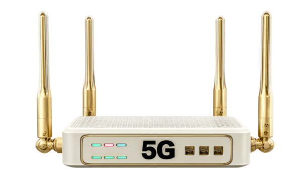Luxury 5G Home Router: Elegant Design, High-Speed Connectivity isolated transparent background - Powered by Adobe