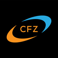 Dynamic Tech Logo Design with CFZ Letters and Abstract Motion Elements – Modern Business Identity .CFZ Letter Logo.
