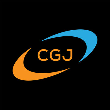 Dynamic Tech Logo Design with CGJ Letters and Abstract Motion Elements &ndash; Modern Business Identity .CGJ Letter Logo.
