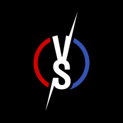 VS logo sport for battle games.
