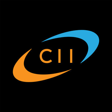 Dynamic Tech Logo Design with CII Letters and Abstract Motion Elements &ndash; Modern Business Identity .CII Letter Logo.
