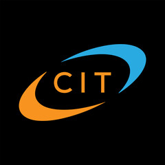 Dynamic Tech Logo Design with CIT Letters and Abstract Motion Elements – Modern Business Identity .CIT Letter Logo.
