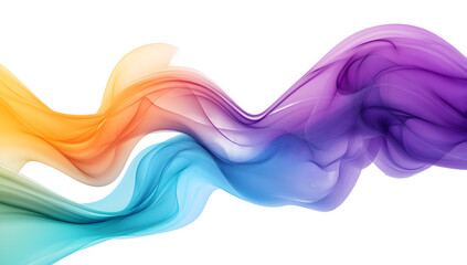 Abstract colorful gradient wave on black background, digital design element