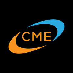Dynamic Tech Logo Design with CME Letters and Abstract Motion Elements – Modern Business Identity .CME Letter Logo.
