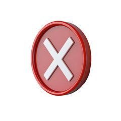 Obraz premium Red circle with a white cross on black background minimal illustration