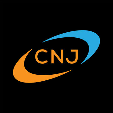 Dynamic Tech Logo Design with CNJ Letters and Abstract Motion Elements &ndash; Modern Business Identity .CNJ Letter Logo.
