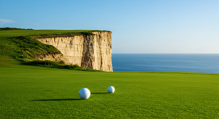 Golf course by the ocean