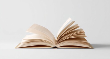 Obraz premium Beige book mockup on white background. High quality