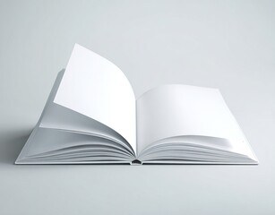 Blank white book on a plain background (1). High quality