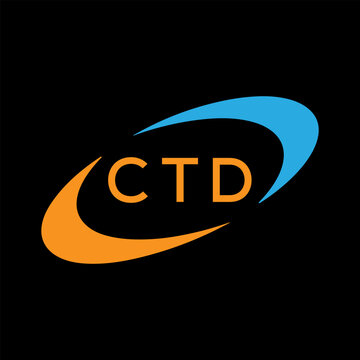 Dynamic Tech Logo Design with CTD Letters and Abstract Motion Elements &ndash; Modern Business Identity .CTD Letter Logo.
