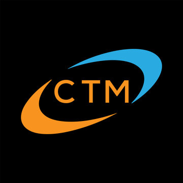 Dynamic Tech Logo Design with CTM Letters and Abstract Motion Elements &ndash; Modern Business Identity .CTM Letter Logo.
