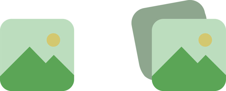 Creative Gallery Icons, Picture, Photo & Frame Symbols, Vector Illustration