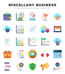Miscellany Business icon pack for your website. mobile. presentation. and logo design.