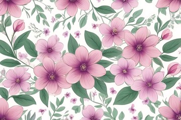 Obraz premium A delicate hand-drawn floral illustration background