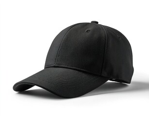 Black baseball cap on plain background (1). High quality