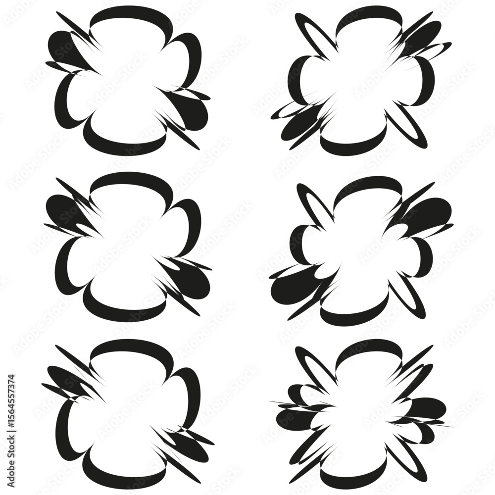 Fototapete abstract frame pattern. repeating curve shapes. dynamic border elements. vector decorative graphic.