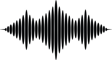 sound patterns silhouette vector