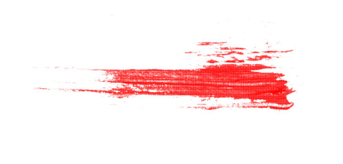 Red Halftone Brush Stroke on Transparent Background