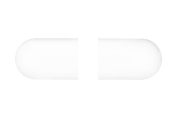 Transparent Liquid Glass Capsule Pill Isolated