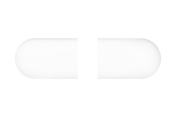 Transparent Liquid Glass Capsule Pill Isolated