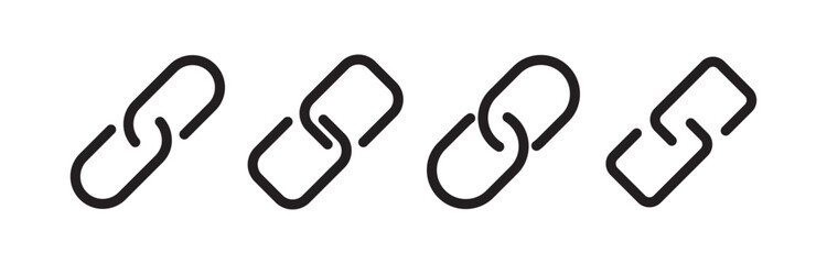 External link symbol icon vector. Link icon isolated on white background. Link vector icon. Link icons set in black filled and stroke line style