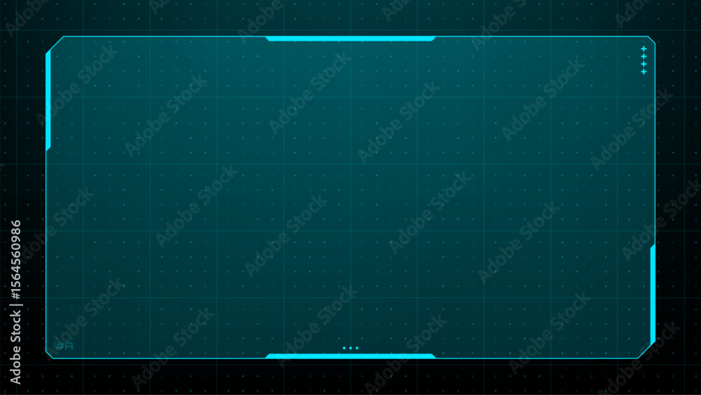Fototapete futuristic hud vector graphics with a digital rectangular frame. cyberpunk user interface element fo