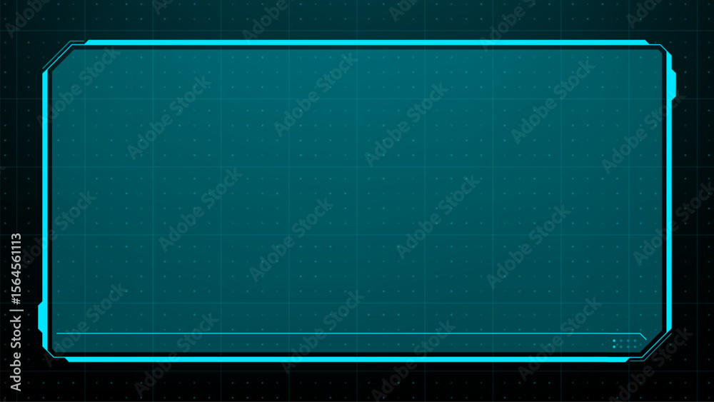 Poster Head up display vector. Modern futuristic frame design. Science technology screen. Game interface element. Digital ui ux concept.