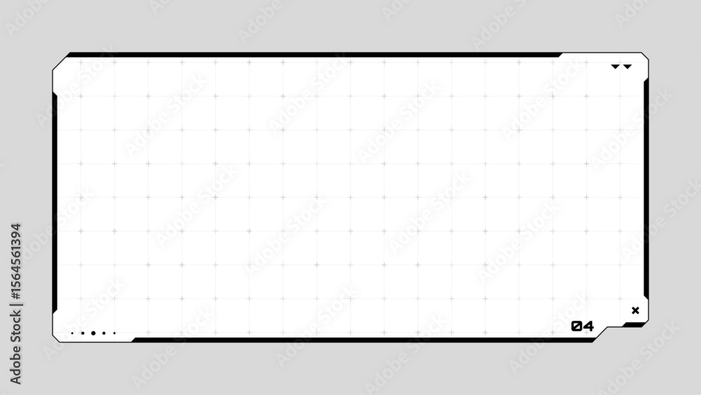 Poster Abstract hud user interface with a grid in a sci fi style. Futuristic vector element for display template and technology concept.