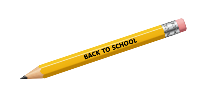 A Tiny Sharp Pencil Symbolizing Education in the Classroom – Doodle Style Blackboard Poster for Students and Teachers
