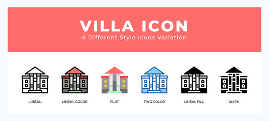 Villa icon for web. mobile apps and ui.