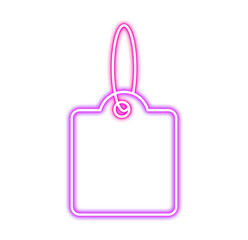 Neon Price Tag Label Icon